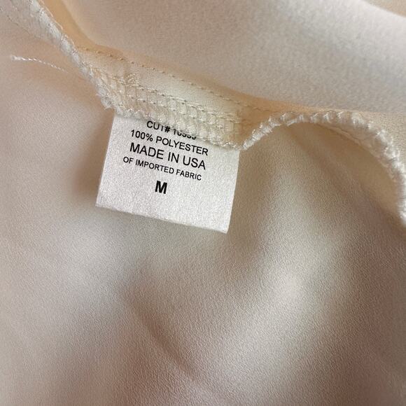 Krisa White Smocked Cami Mini Tie Strap Dress New with tags Size Medium - Picture 8 of 8